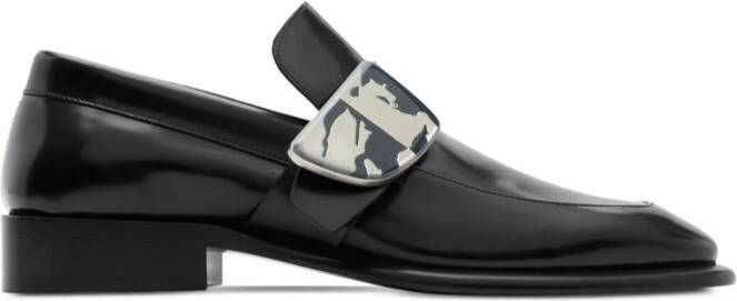 Burberry Shield leather loafers Black