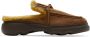 Burberry Stony shearling-trim suede slippers Brown - Thumbnail 1