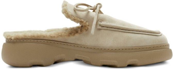 Burberry Stony square-toe slippers Neutrals