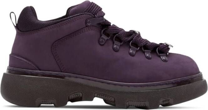 Burberry Trek nubuck boots Purple