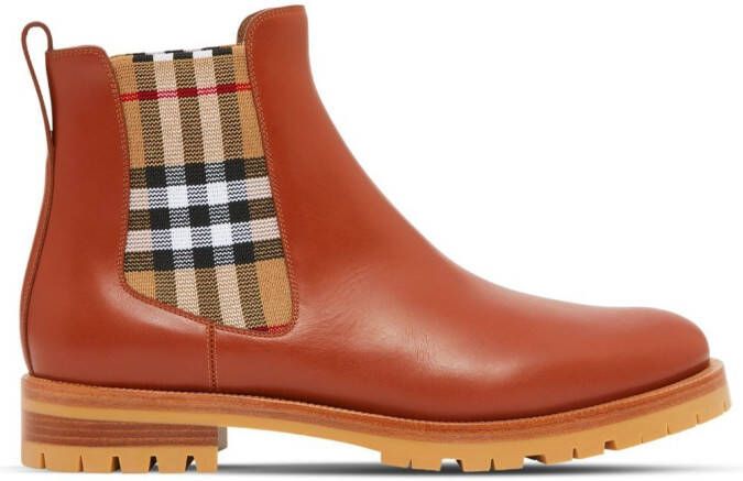 Burberry Vintage Check Chelsea boots Brown