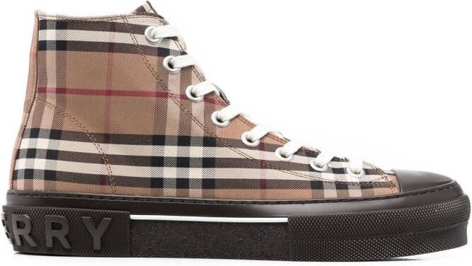 Burberry Vintage Check high-top sneakers Brown