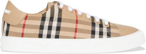 Burberry Vintage Check lace-up sneakers Brown