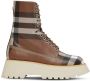 Burberry Vintage-Check leather laced boots Brown - Thumbnail 1
