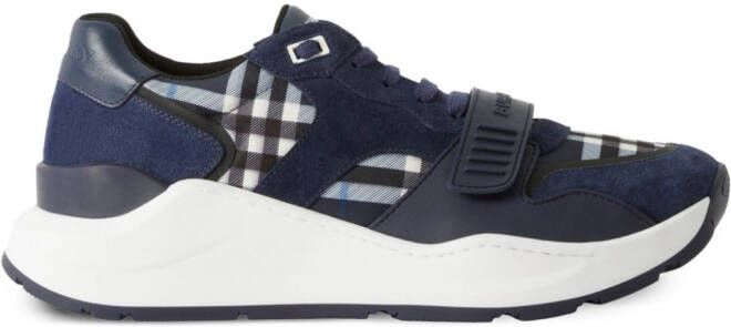 Burberry Vintage Check panelled chunky sneakers Blue