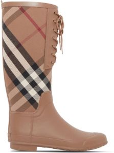 Burberry Vintage Check-print rain boots Brown