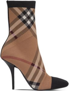 Burberry Vintage Check sock boots Brown