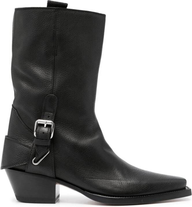 Buttero 55mm leather boots Black