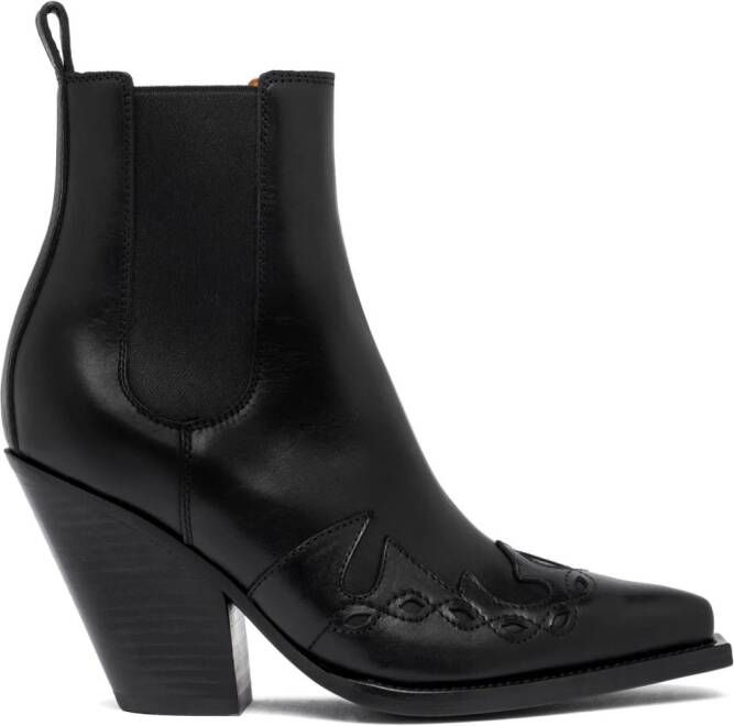 Buttero 90mm leather boots Black