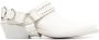 Buttero braided-strap leather mules White - Thumbnail 1