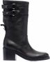 Buttero buckled leather boots Black - Thumbnail 1