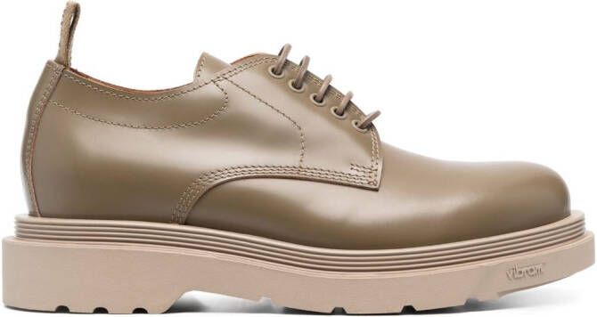 Buttero lace-up leather derby shoes Green