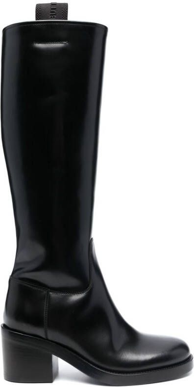 Buttero leather 65mm long boots Black