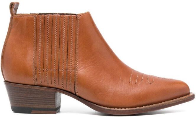 Buttero leather ankle boots Brown