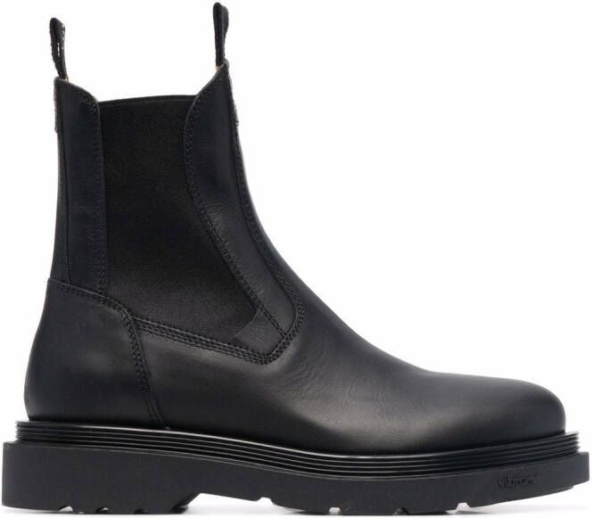 Buttero leather chelsea boots Black