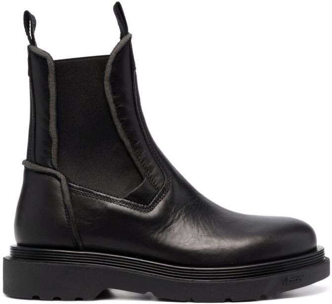 Buttero leather chelsea boots Black