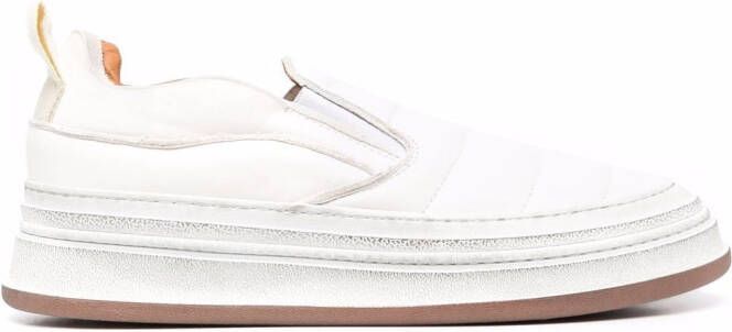 Buttero panelled leather slip-on sneakers White