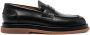Buttero piped-trim leather loafers Black - Thumbnail 1
