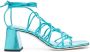 BY FAR Alexander 70mm leather sandals Blue - Thumbnail 1