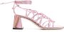 BY FAR Alexander 70mm metallic leather sandals Pink - Thumbnail 1