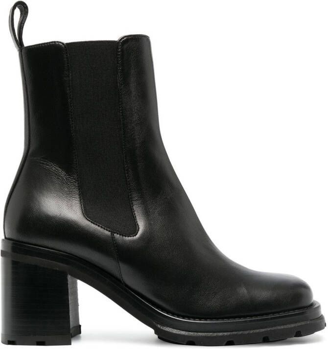 BY FAR ankle-length 80mm leather boots Black