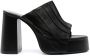 BY FAR Brad 120mm platform mules Black - Thumbnail 1