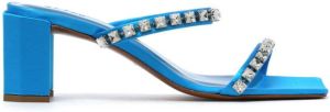 BY FAR crystal-embellished sandals Blue