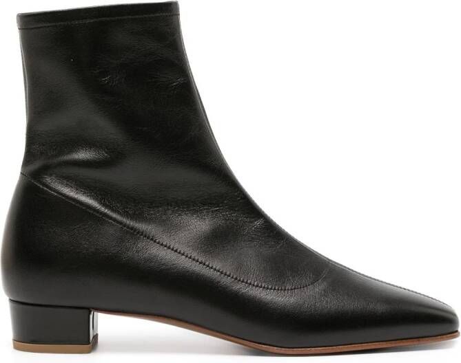 BY FAR Este 30mm leather ankle boots Black