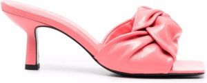 BY FAR Lavi knot-strap sandals Pink