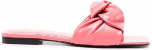 BY FAR Lima knot-strap sandals Pink