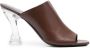 BY FAR Luz Sequoia leather mules Brown - Thumbnail 1
