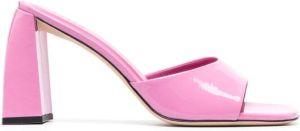 BY FAR Michele 95 patent leather mule Pink