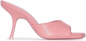 BY FAR Mora 90mm leather mules Pink