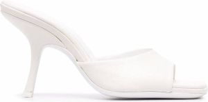 BY FAR Mora high-heeled mules White