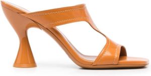 BY FAR Nadia 95mm cut-out sandals Brown