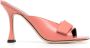 BY FAR Olivia square-toe leather mules Pink - Thumbnail 1