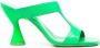 BY FAR open-toe 95mm heeled mules Green - Thumbnail 1