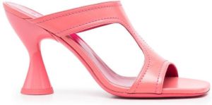 BY FAR open toe 95mm heeled mules Pink