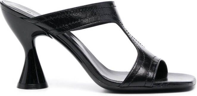 BY FAR open-toe slip-on sandals Black