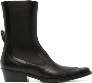 BY FAR Otis 40mm leather boots Black