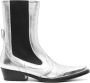 BY FAR Otis 40mm metallic-finish boots Silver - Thumbnail 1