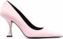 BY FAR pebbled-texture pointed-toe pumps Pink - Thumbnail 1