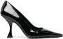 BY FAR pointed 95mm patent-leather pumps Black - Thumbnail 1