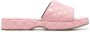 BY FAR quilted slip-on sandals Pink - Thumbnail 1