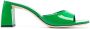 BY FAR Romy 55 patent leather mules Green - Thumbnail 1