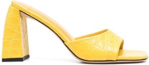 BY FAR Romy 95mm mule sandals Yellow