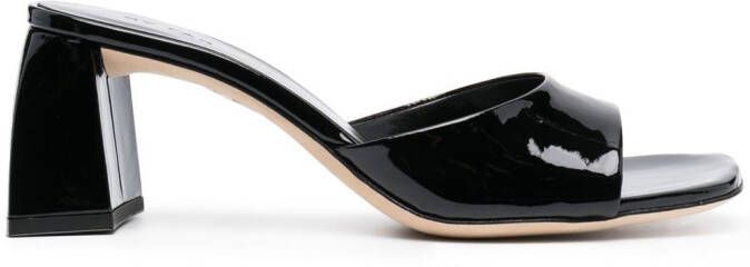 BY FAR Romy leather mules Black
