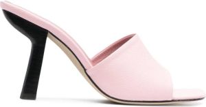 BY FAR sculpted heel sandals Pink