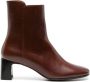 BY FAR Slava leather ankle boots Brown - Thumbnail 1