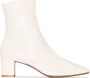 BY FAR Sofia 50mm leather ankle boots White - Thumbnail 1